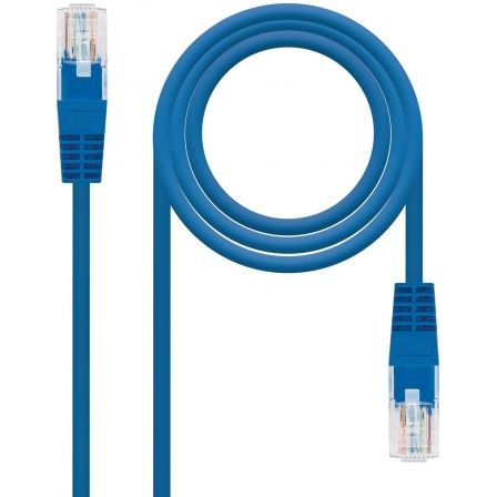 Nanocable Cable de Red RJ45 CAT.6 UTP AWG24, Azul, 0,5 m